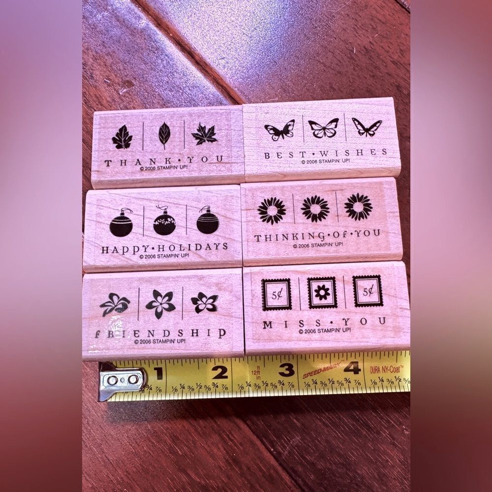 Stampin' Up! Pink Wooden Stamp Collection